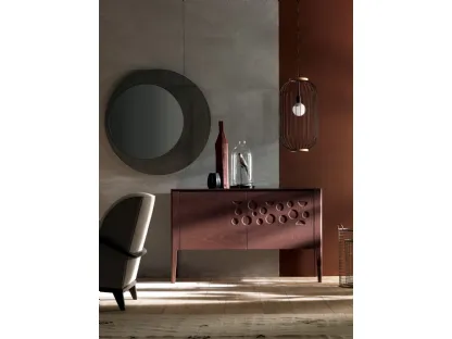 Madia etnica Daya in legno massello di mango con eleganti fresature orizzontali di Stones