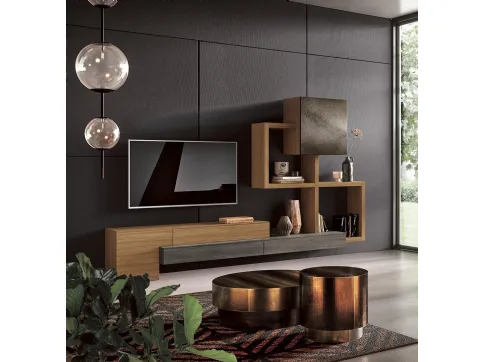 Parete Attrezzata 36Home 7013 finitura effetto legno di 2B Italia