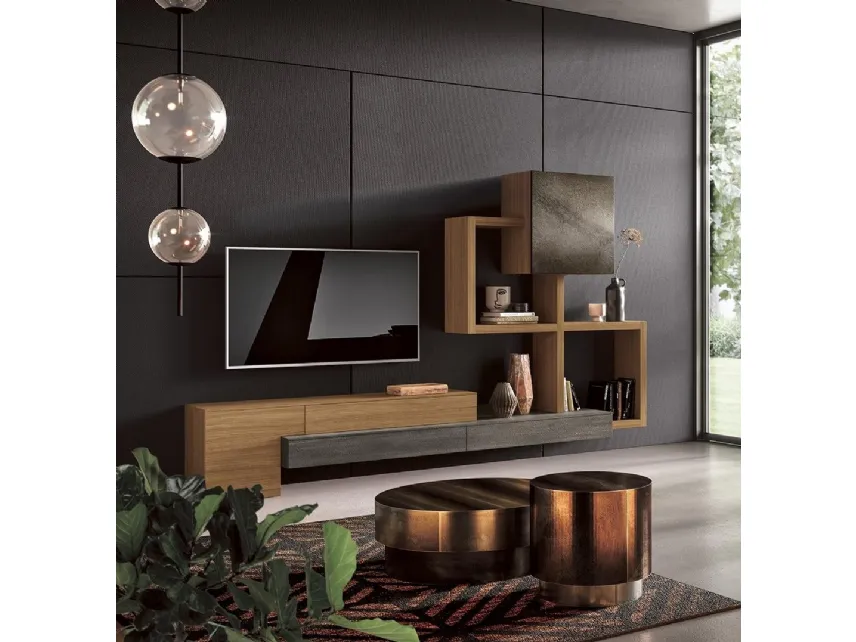 Parete Attrezzata 36Home 7013 finitura effetto legno di 2B Italia