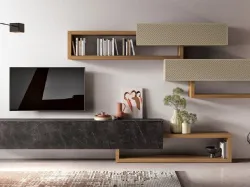 Parete Attrezzata 36Home 7014 in melaminico e laccato di 2B Italia