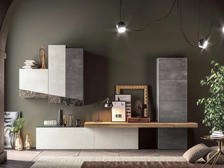 Parete Attrezzata Club Decor composizione 6014 di 2B Italia