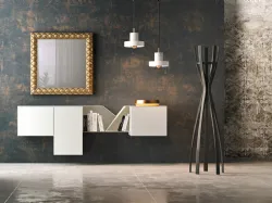 Parete Attrezzata sospesa Club36 Elite 5040 in laccato Bianco opaco di 2B Italia