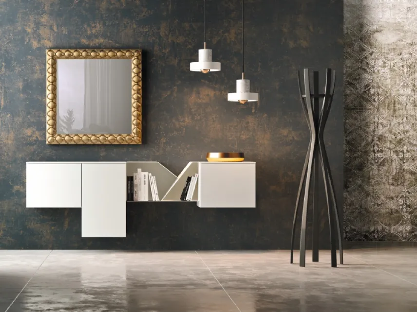 Parete Attrezzata sospesa Club36 Elite 5040 in laccato Bianco opaco di 2B Italia
