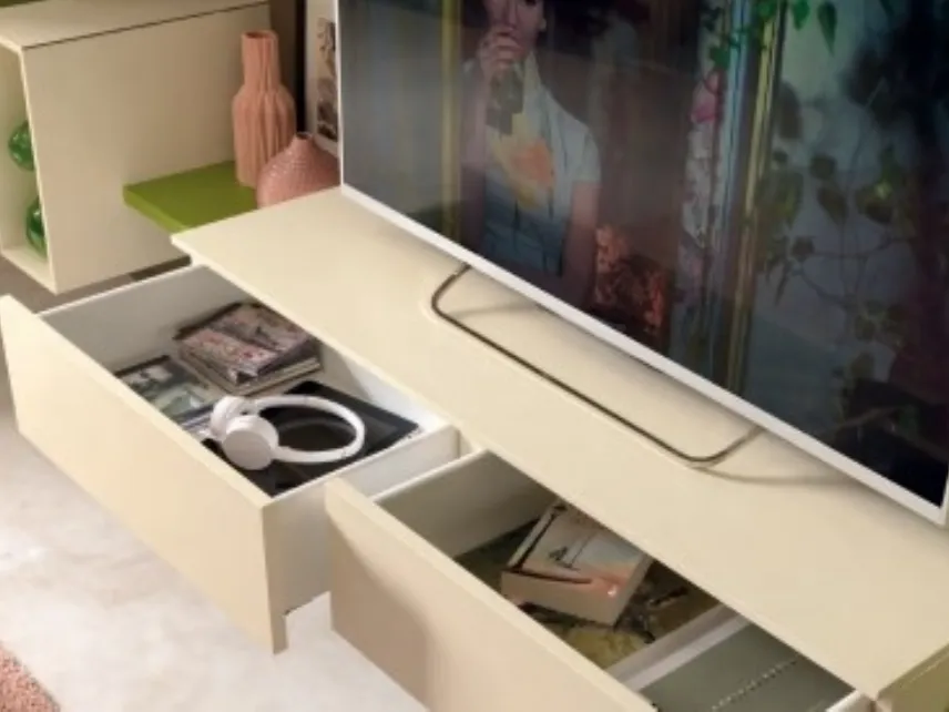 Parete attrezzata di design LV104 di Moretti Compact