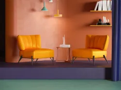 Poltroncina Bluma in pelle di Egoitaliano