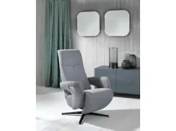Poltrona relax Z001 in tessuto con base in metallo di Stones