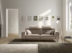 Divano lineare moderno in tessuto Living Bright di Samoa