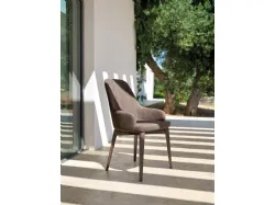 Sedia con braccioli Olympia S117 in tessuto con gambe in Frassino di Friulsedie