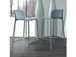 Sgabello River Stool 76 in resina rinforzata con fiberglass di La Seggiola