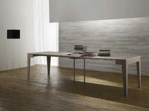 Tavolo Beat in alluminio e piano in legno melaminico di Zamagna