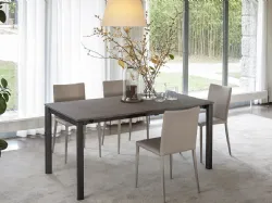 Tavolo allungabile con top in ceramica Compasso di Altacom