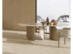 Tavolo in marmo con struttura in metallo Sail di Nature Design