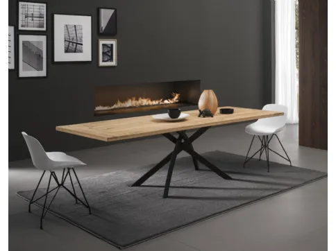 Tavolo T1216FMAG Twist 200 in legno massello di Zamagna
