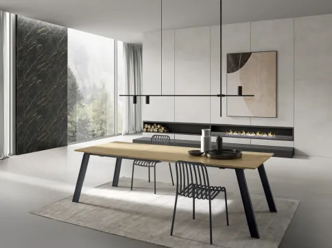 Tavolo T1373A Raw 160 in laminato di Zamagna