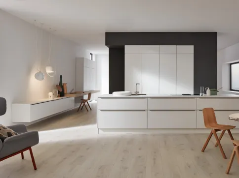 Cucina Design con penisola Neoleaf di Nolte