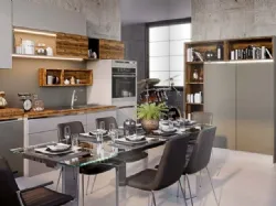 Cucina Moderna in linea stile industrial Led Grigia di Life Cucine