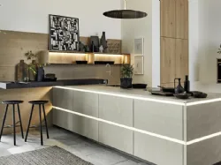 Cucina Moderne Portland Cemento Grigio Zaffiro di Nolte
