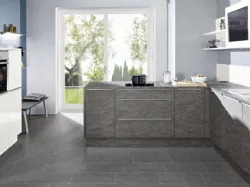 Cucina Moderna Stone Basalto e Bianco Lucido di Nolte