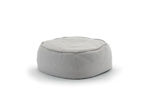 Pouf Bill Tavolino in tessuto grigio di La Seggiola
