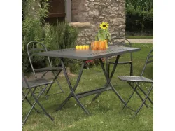Tavolo da giardino Folding Table in acciaio zincato e verniciato poliestere per esterni di La Seggiola